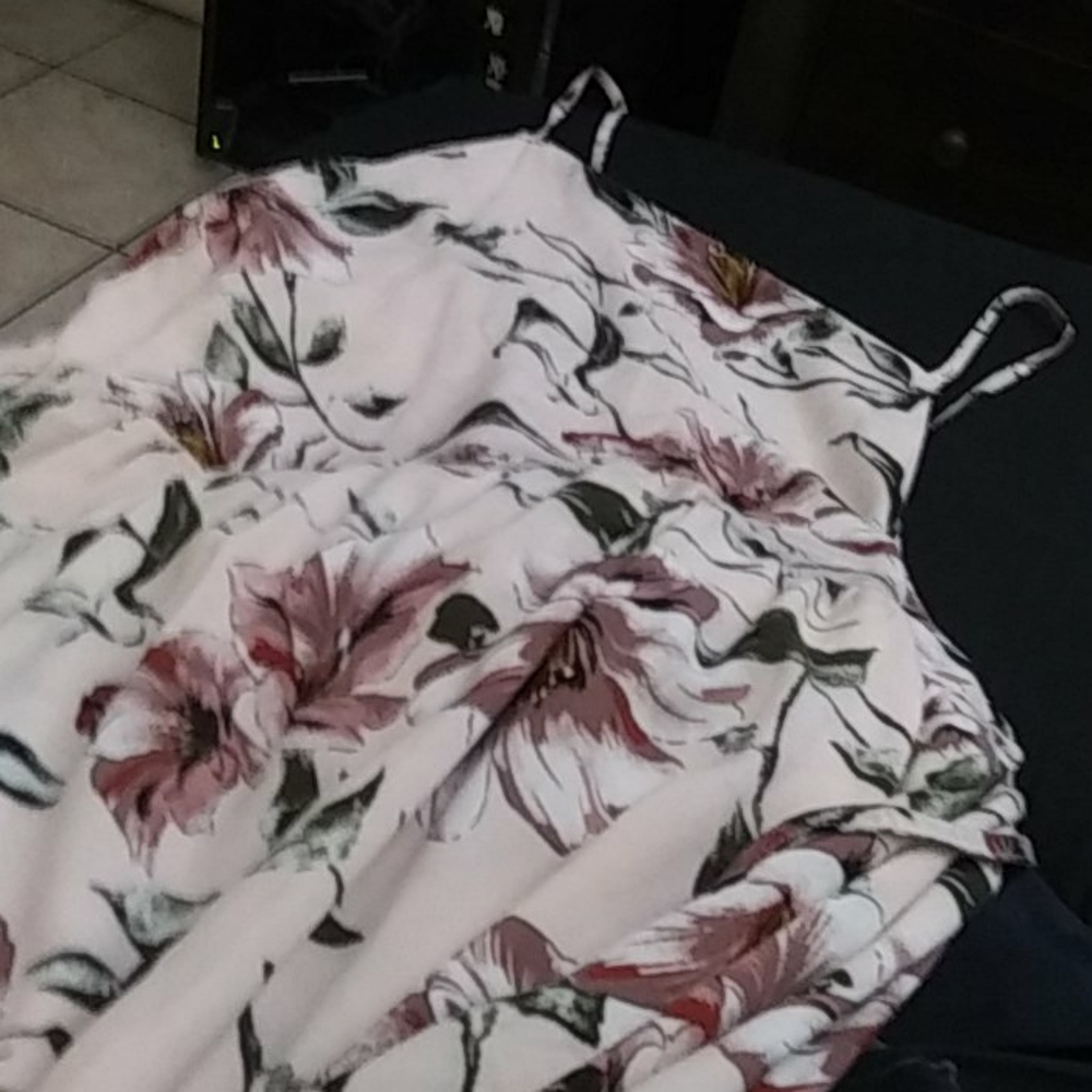 Pink flowery dress
